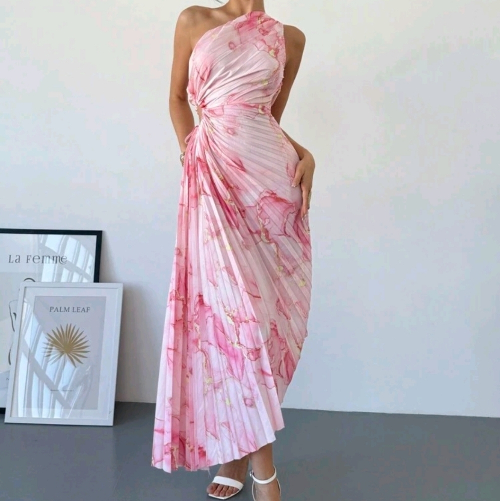 New Spring/Summer Women Casual Holiday Romantic Elegant Date Asymmetrical Dress - Picture 2 of 6